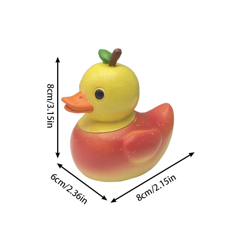 Очаровательная смоляная фигурка «Утка с фруктами»