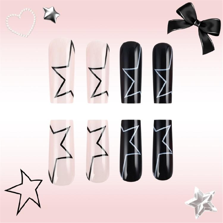 24 Pezzi Stelle Adesive per Unghie Cuore Unghia Artificiale 3D Fiocchi Unghia Finta Unghia Press-On Lucida Unghia Anatra per Donna Ragazze