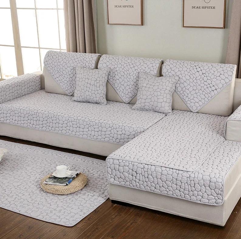 Thick Sofa Cover Soft Towel Couch Cushion Living Room Sofas Covers Non-slip Corner Sofa Seat Mat Chair Covers