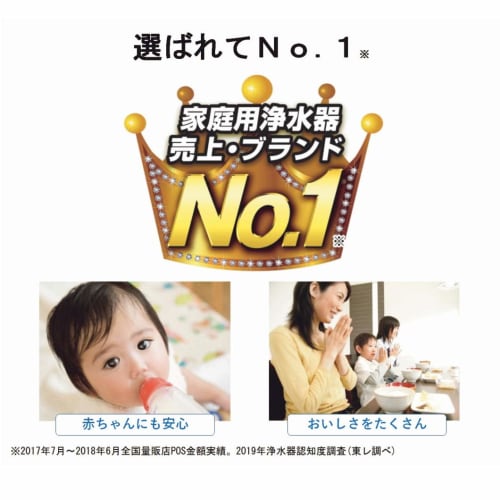 Toray Trevino Water Purifier, Faucet-Mounted, High Removal, 12 Filters, 30% Water Saving, Made In Japan, SX606V Super Series, White