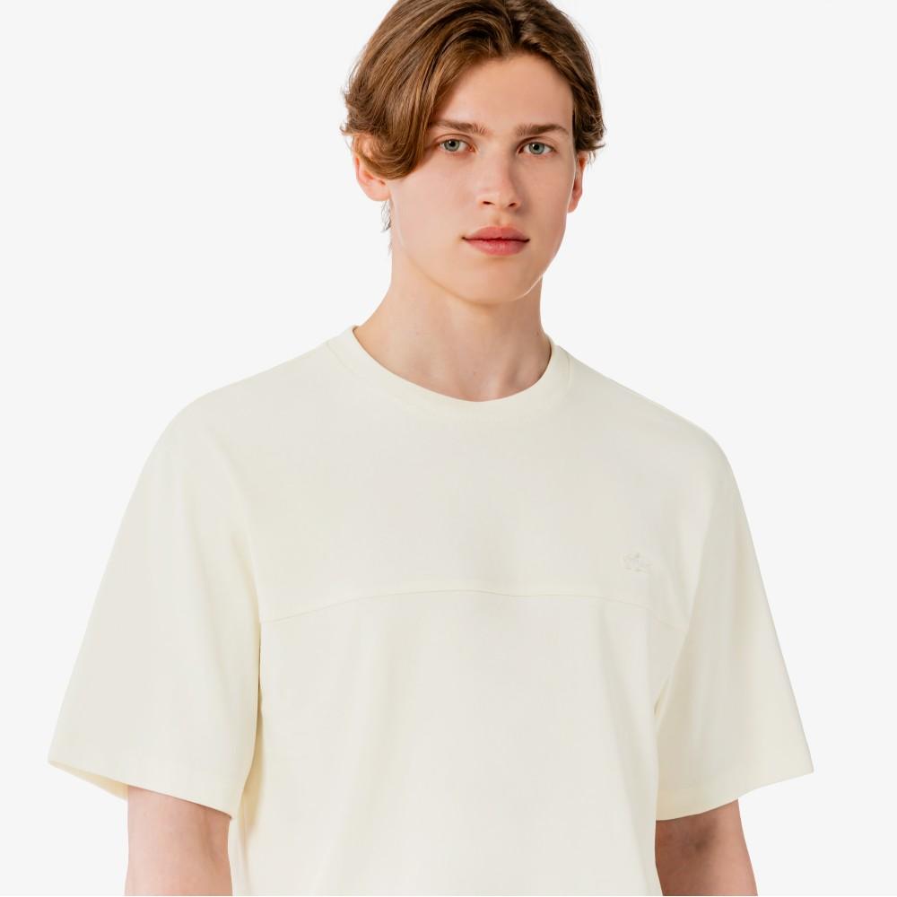 Lacoste Men's Strong Yarn Woven Panel Short-Sleeved T-shirt TH358E-56G056