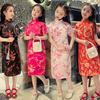 Fashion Children's Cheongsam Modern Girls Dresses Summer Baby Party Qipao Princess Clothing Chinese Style Girl Dress Vestidos