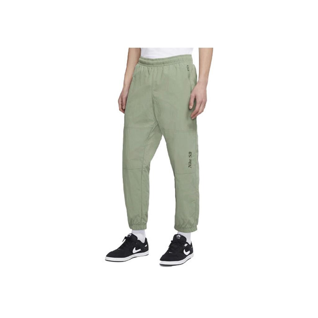 Nike SB American Retro Logo Embroidered Skateboarding Joggers Men Bottoms Light-Army-Green CV4333-320