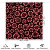 Black Coral Printed Bath Shower Curtain Waterproof Decorative Home Decoration 180X175Cm (6Ft X 5Ft)