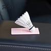 Talos Rotating Car Badminton Ornament with Swivel Mechanism, Shuttlecock Dashboard Decoration for Interior, Gift Sports Lovers
