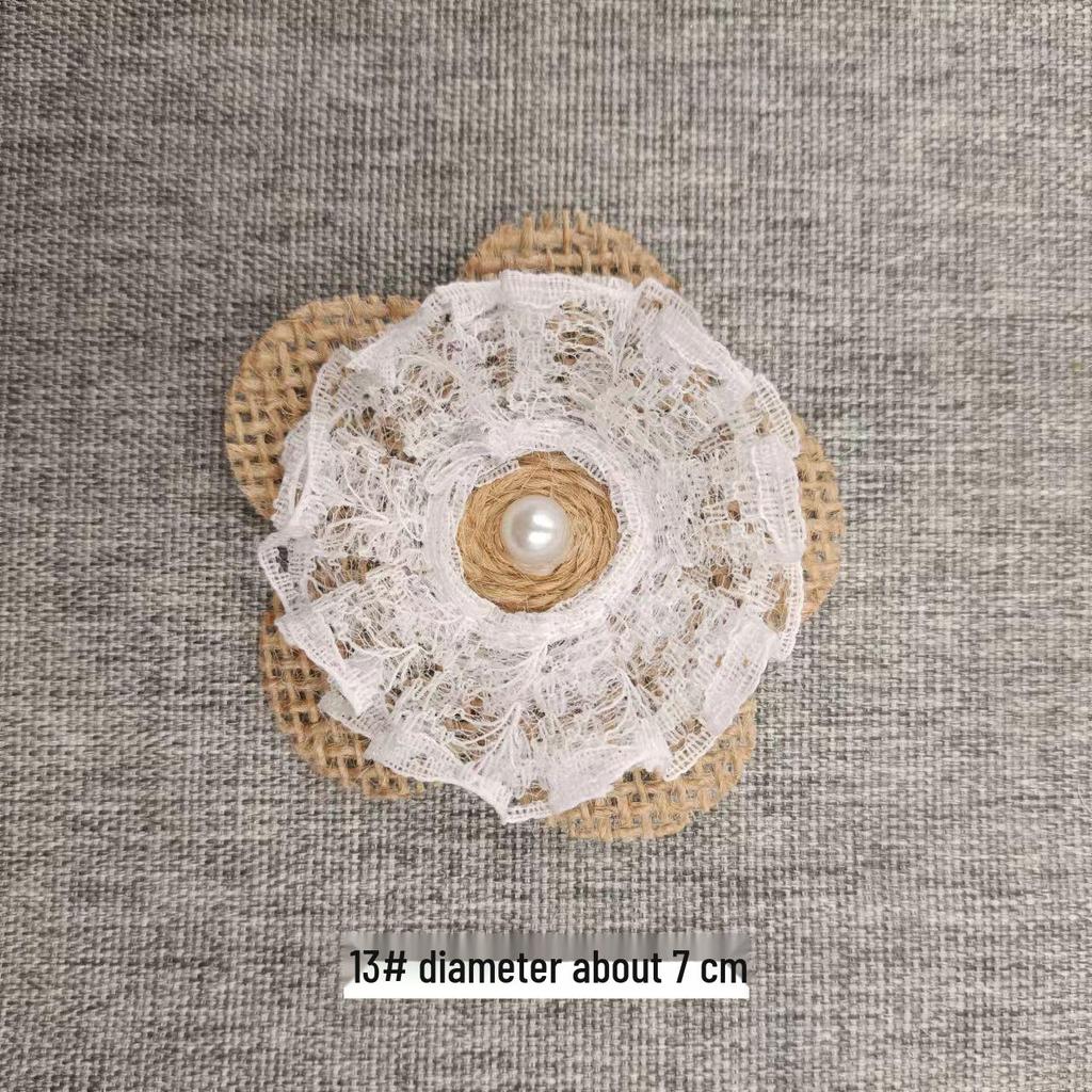 Coș cu flori din in făcut manual: Decor pălărie cu fundă trandafir 3D pentru bricolaj și activități artizanale pentru grădiniță