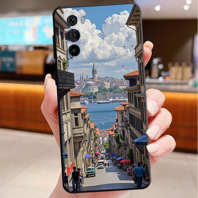 Phone Case For Motorola Edge 50 40 Pro 60 50 40 30 Ultra Neo Fusion Moto G Play G Stylus G Power G Greece Turkey Italy Scenery
