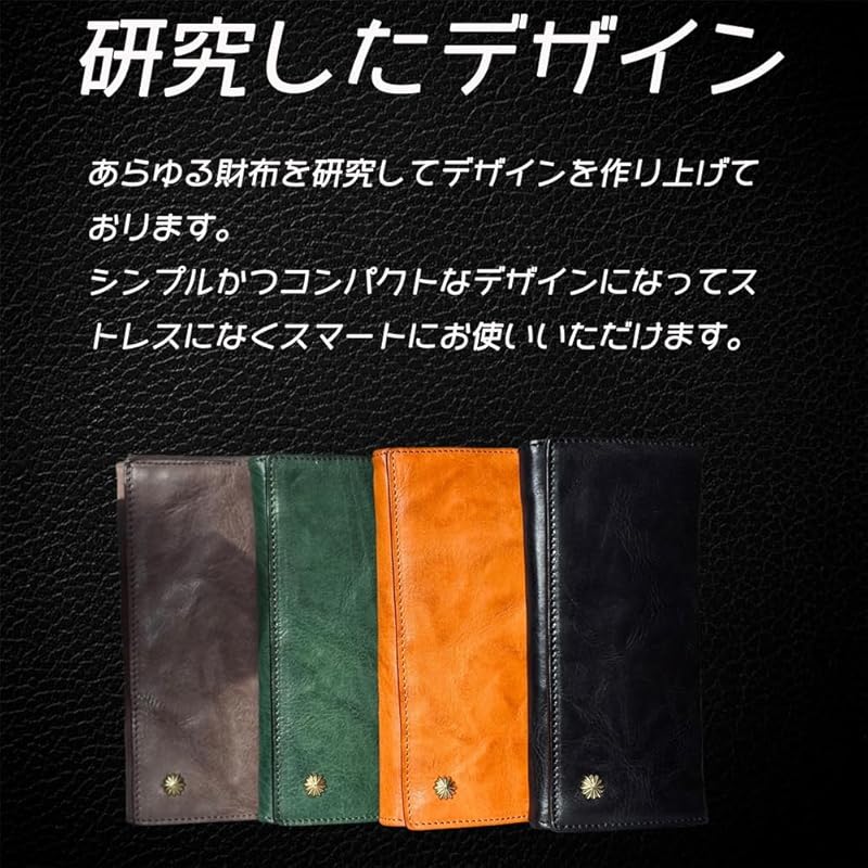 Philiamumu wallet men's long wallet tochigi leather genuine leather large capacity card billfold YKK zipper coin purse Made by top leather craftsmen