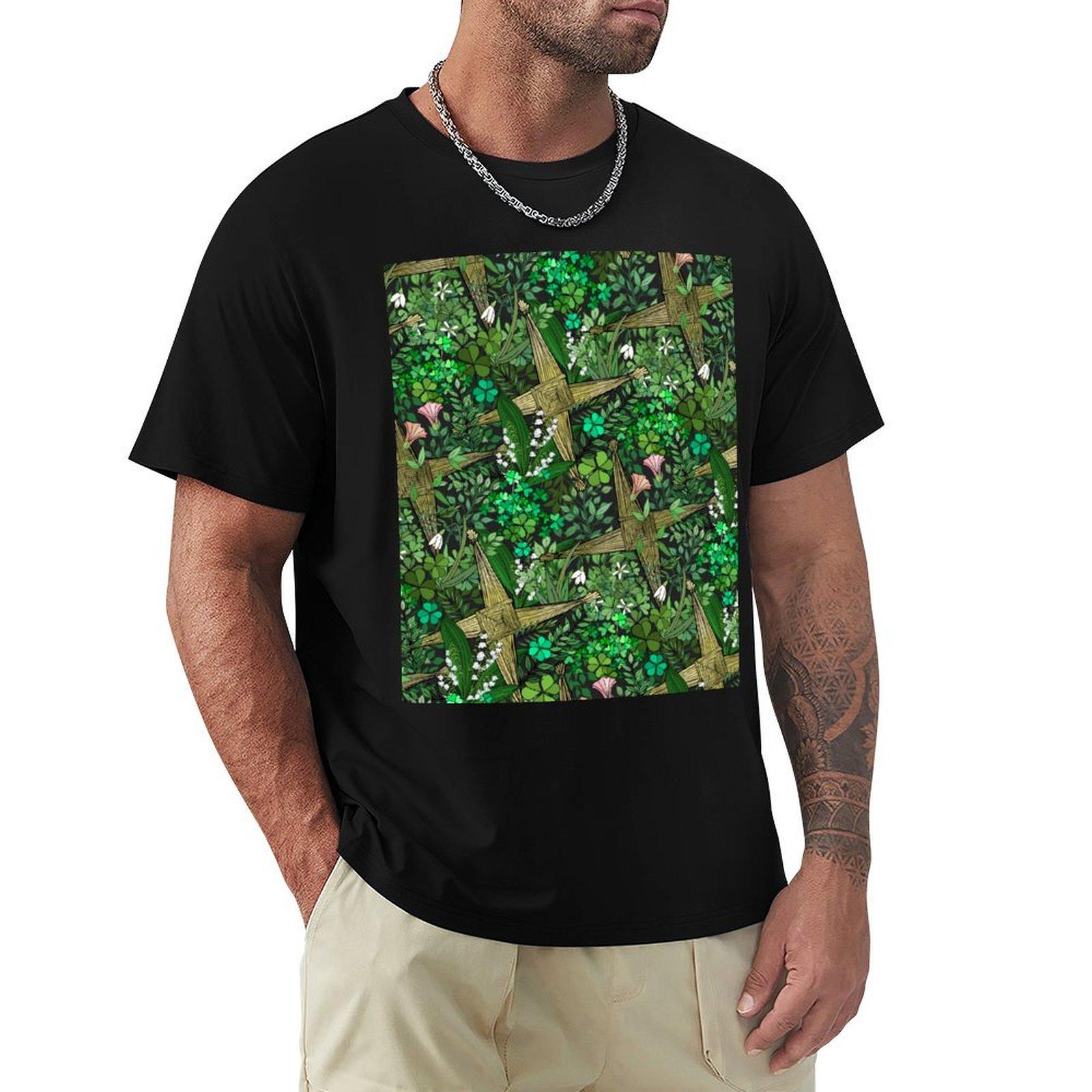 

Saint Brigids Cross in the Celtic Spring TShirt hippie clothes Short sleeve tee Aesthetic clothing t shirt for men 4XL
