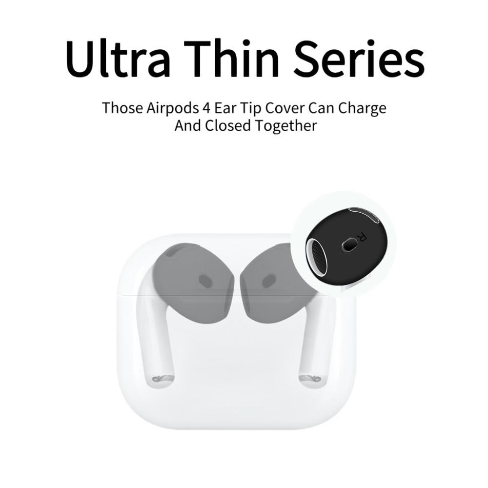 Anti-Slip Ear Covers Eartips for Apple AirPods 4 Replacement Ultra Thin Earbuds Cover Earphone Skin for AirPods 4 Accessories