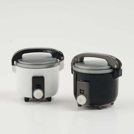 Mini Rice Cooker Exquisite Detail DIY Accessory Plastic Simulation Rice Cooker Kids Gift for Kitchen Scene