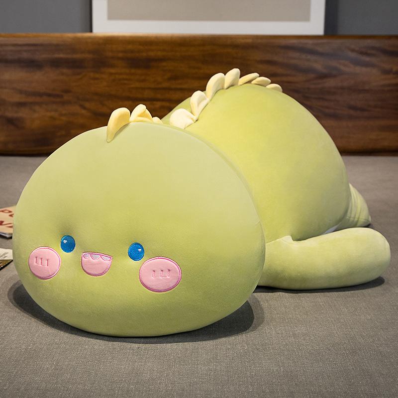 

Милая пухленькая плюшевая игрушка хаски, кукла, мальчик, обнимающий спящего большого динозавра, подушка-игрушка, кукла для ножки кровати девочки 38cm