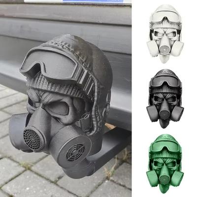 Funny 3D Printed Tow Bar Ball Cover Steel Helmet Rustproof Trailer Hook Cover PLA Gas Mask Trailer Hook Ball Cover