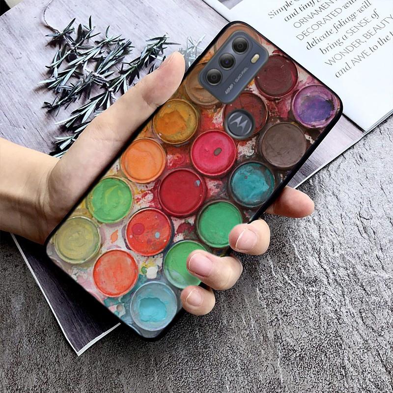 Watercolor Palette Painting Box Case For Motorola G Stylus 5G G Play G35 G45 G54 G24 G86 G04S E13 E14 E32 E32S