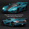 1:24 ONE-1 Miniature Toys Cars Alloy Diecast Models Pull Back Vehicles 4 Doors Opened Sports Car Toddler Toys For Kids Gifts