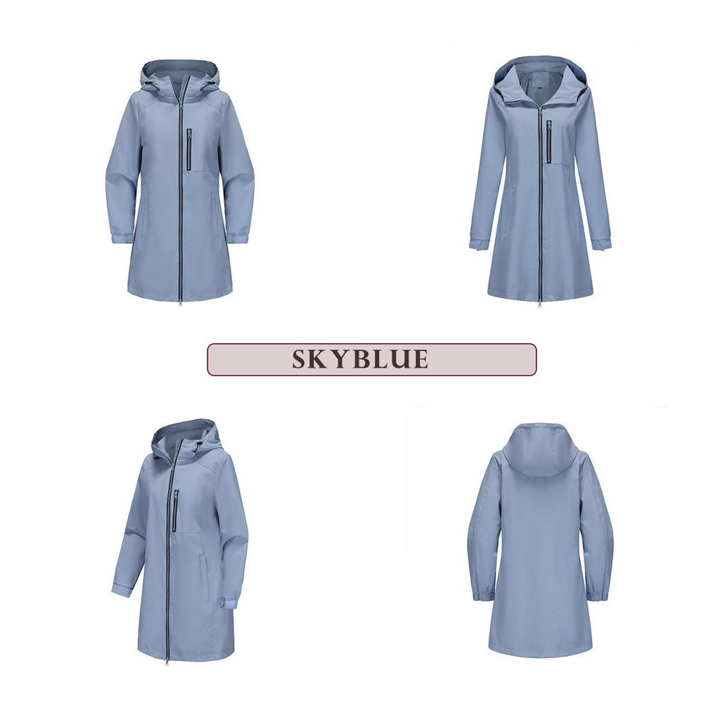 Women's Water-Repellent Windbreaker: Hooded, Long Sleeve, Loose Fit, Perfect for Spring & Autumn Outdoor Sports.