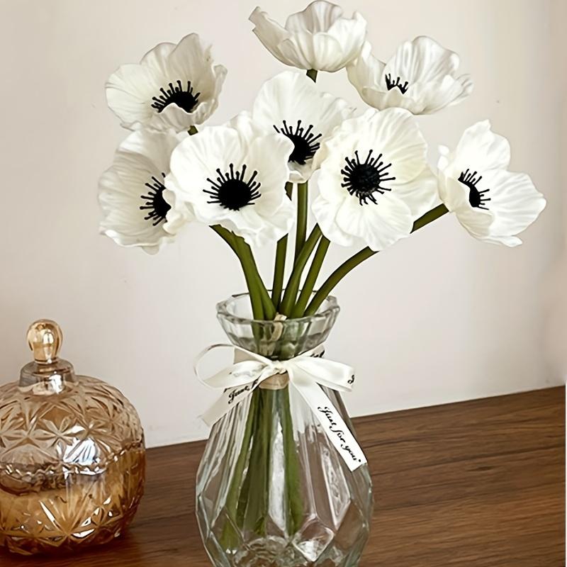 10pcs Real Touch Artificial Poppy Flowers - Perfect for Wedding Bouquets & Floral Arrangements, and Outdoor Garden Wedding Decorations