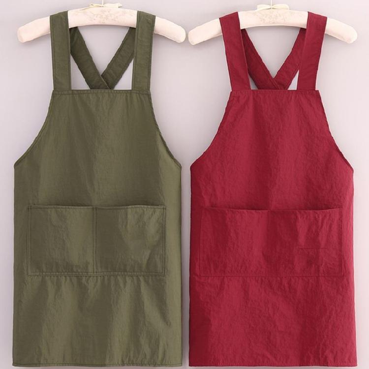 Delantal de Cocina de Moda con Tira Cruzada en la Espalda y Diseño Impermeable de Taslón Esencial para Cocinar Delantal de Cocina para el Hogar