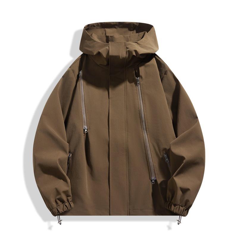 

Unisex Casual Windbreaker: Spring/Autumn Hooded Streetwear for Outdoor and Workwear L
