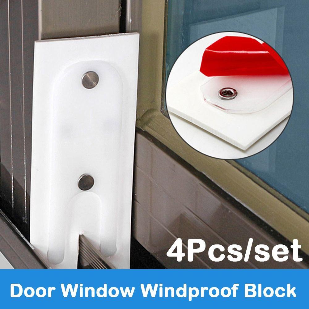 4Pcs/set Aluminum Alloy Door Window Windproof Block Dustproof Push-pull Window Buffer
