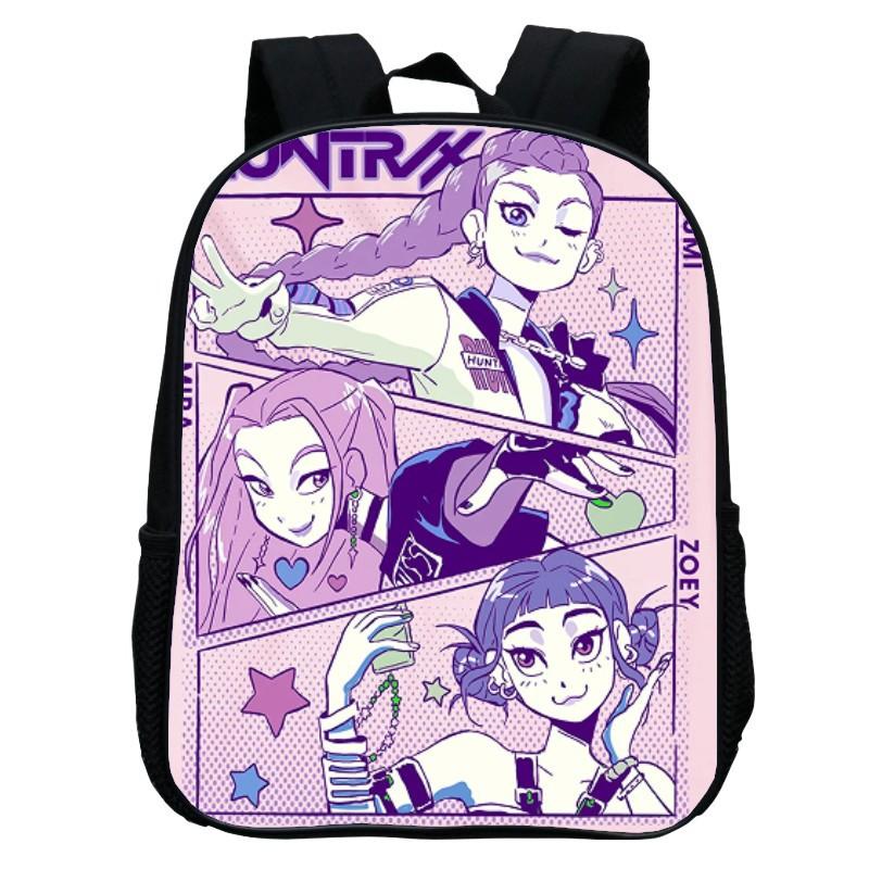 Printed Witch Hunters Huntrix Kpop Kindergarten Bag, Cartoon 12-inch Backpack Lightweight