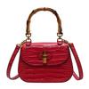 Bamboo bag women's new retro shoulder saddle bag premium texture niche simple messenger bag