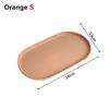 1Pcs New Stackable Fruit Plate Smooth Edge Oval Shaped Dessert Tray Reusable S/M/L Food Serving Tray for Home Kitchen