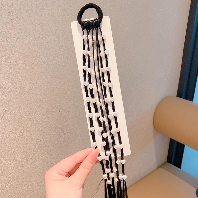 1PC Lovely Girls Five-pointed Star Wigs Ponytail Headbands Rubber Bands Hair Bands Headwear Kids Hair Accessories Hair Ornament