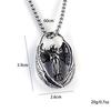 Titanium Steel Retro Angel Wings Necklace Men's and Women's Trendy European and American Feather Pendant