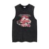 Street Cycling Vest Loose Casual Riding Retro Washed Old High Street Loose Hip Hop Vest Sleeveless T-shirt
