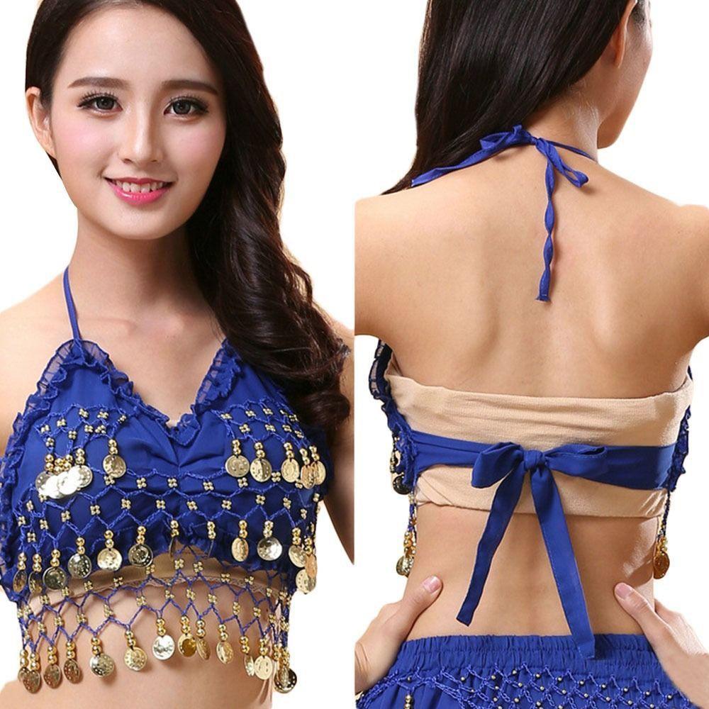Women Tassel Dance Wear Nightclub Performance Top Belly Dance Bra Halter Bra Show Costumes