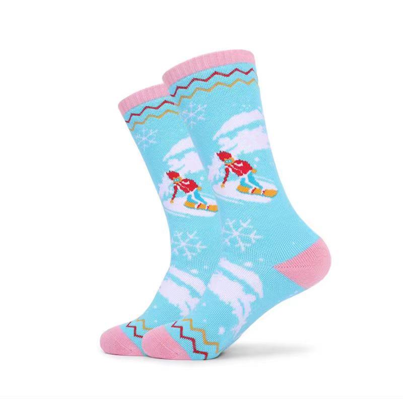 Unisex Quick-Dry Wool Ski Socks for Children and Adults - Warm, Long, and Ideal for Outdoor Sports