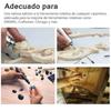 Petite lime rotative - AIMOONSA - Set 20 fraises HSS - Tige 1/8" (3 mm) - Ø coupe 3 mm - Compatible Dremel