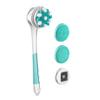 Electric Body Brush with 4 Attachments IPX7 Waterproof Detachable Long Handle Rechargeable Back Brush for Facial Cleansing Brush