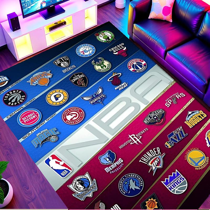 Basketball Print Rug, Washable Floor Carpet, For Entryway Dorm Laundry Room Office Study, Home Decor Birthday Christmas Gift