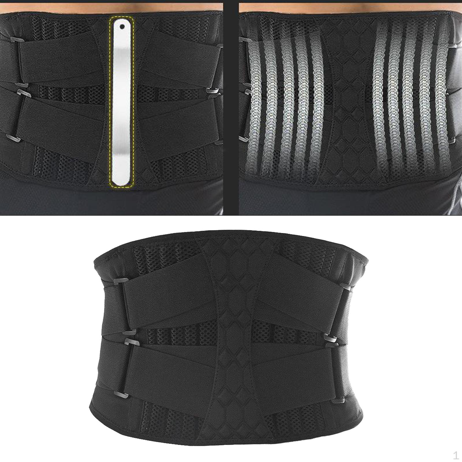 

-Shape Adjustable Back Straps for Lower Core Support Belt with 10 spring Stays Compression Work XL