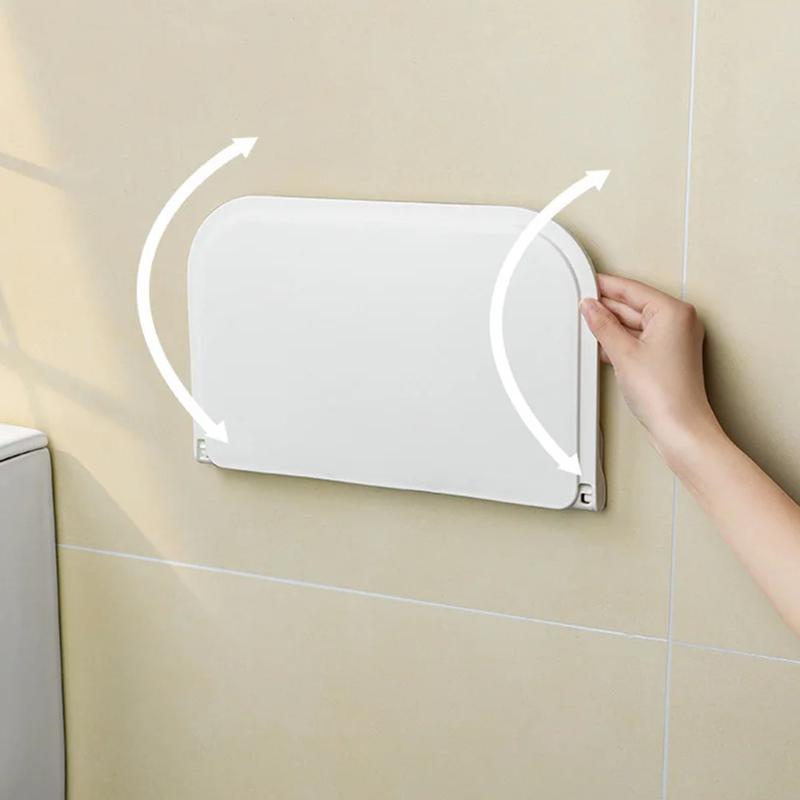 Folding Wall Mounted Shelf Punch-Free Foldable Storage Rack Saving Space Phone Holder Router Rack Foldable Bathroom Organizer