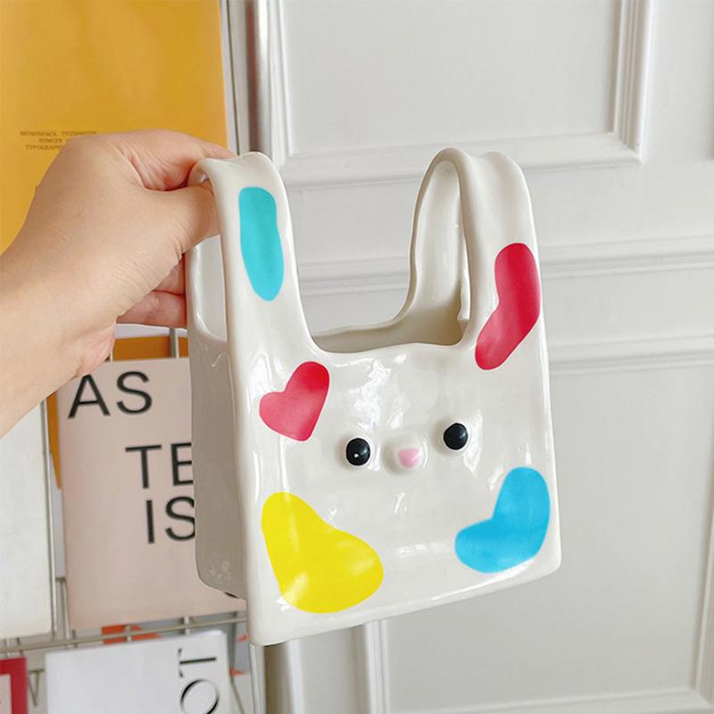 Cute Handbag Flower Pot Ceramic Succulent Pot Planter Home Decor Desktop Ornaments Bonsai Plant Pot