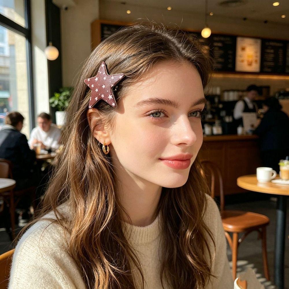 Lightweight Star Hair Clip Five-Pointed Star Hairpin  Street Style Fashion Outfit