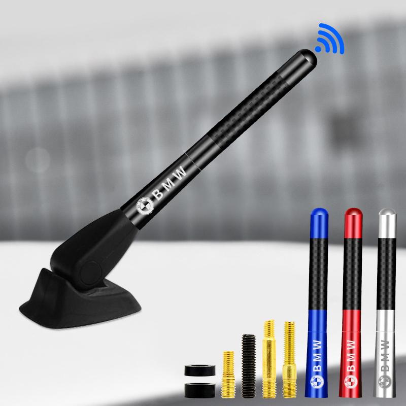 YMDM4 TX58695 Carbon Fiber Short Radio Antenna Sticker For BMW M Power Performance F10 F31 E36 E39 E87 E90 X5 Auto Accessories