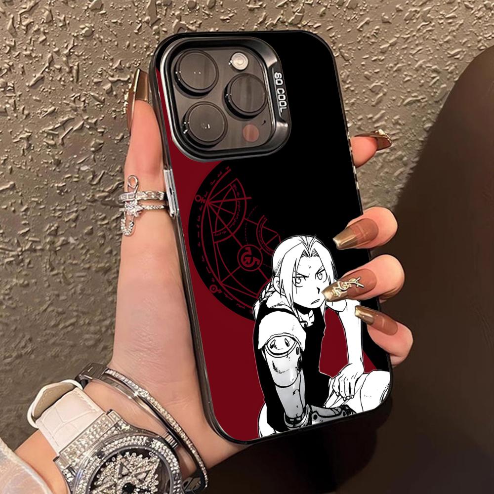 Fullmetal Edward Elric Phone Case for iPhone 17 16 15 14 13 12 11 X XR XS Air Pro Max Plus Black Colorful Silver Cover