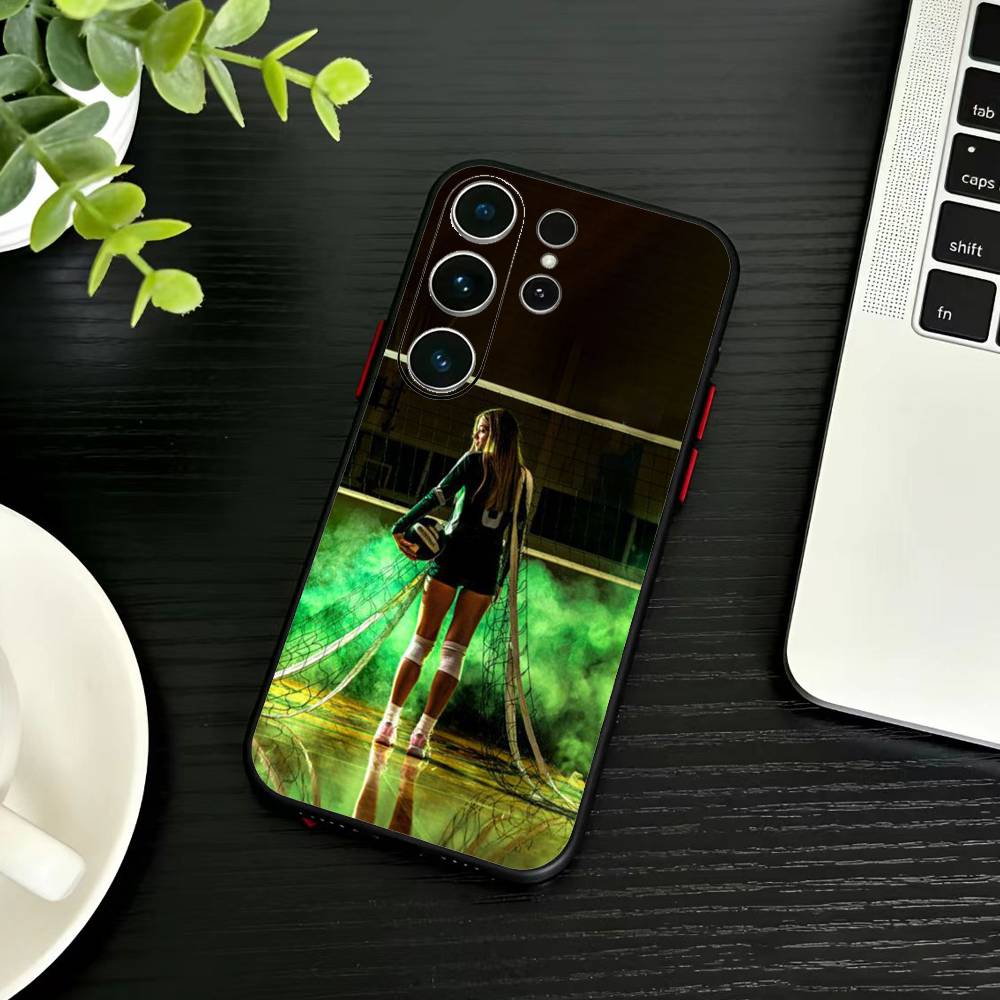 Painted volleyball (9) Phone Case For Samsung S26,S25,S24,S23,S22,S21,S20,Ultra,Plus,FE Black Soft Cover