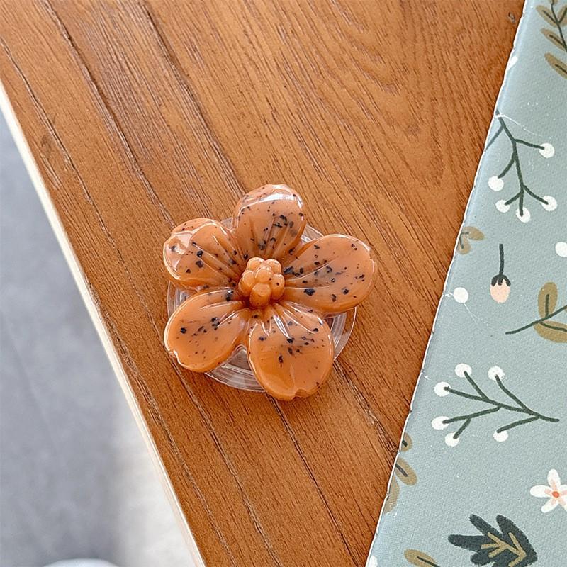

Solid Color Three-dimensional Flower Phone Airbag Holder Cherry Blossom Adhesive Ring Watch Drama Desktop Wholesale Women s New Model