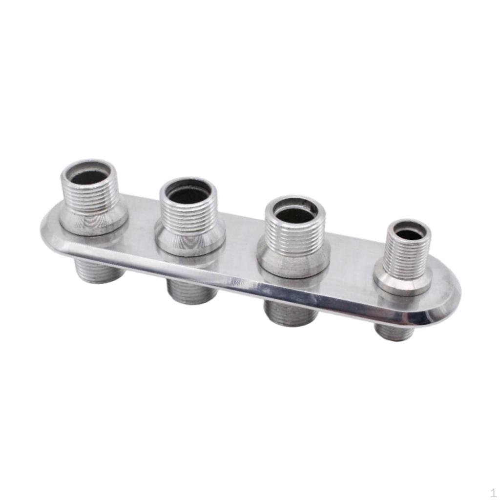 Firewall Heater AC Bulkhead In Line 4 Connection Pipe Adapter Connector Billet Aluminum Premium