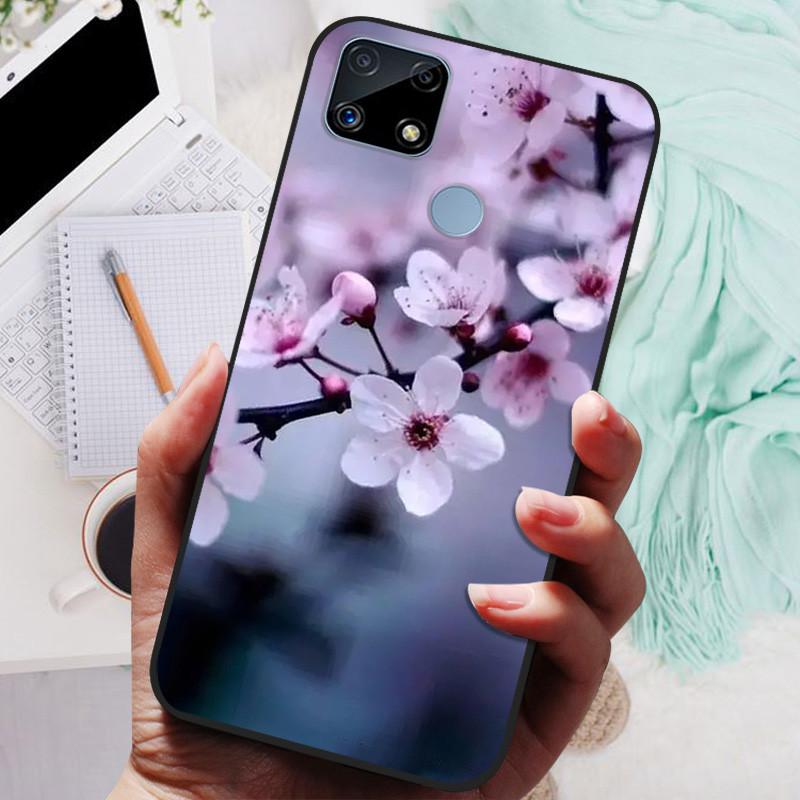 Pro Realme C25s pouzdro Soft TPU silikonový kryt na telefon pro OPPO Realme C25 pouzdro Bumper C25S RMX3195 C 25S nárazuvzdorný kryt Coque