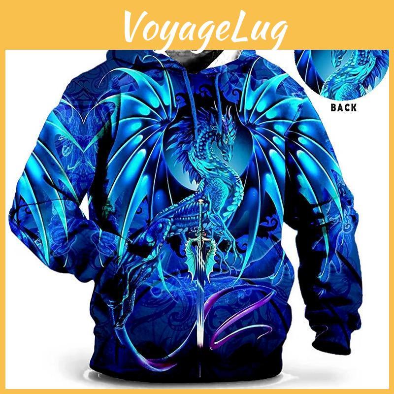 For Men Mens Hoodie Clothing 3d Printed Sweatshirts Outdoors Dragon Clothing Fashion Daily Autumn Long Sleeve Hoodies For Men