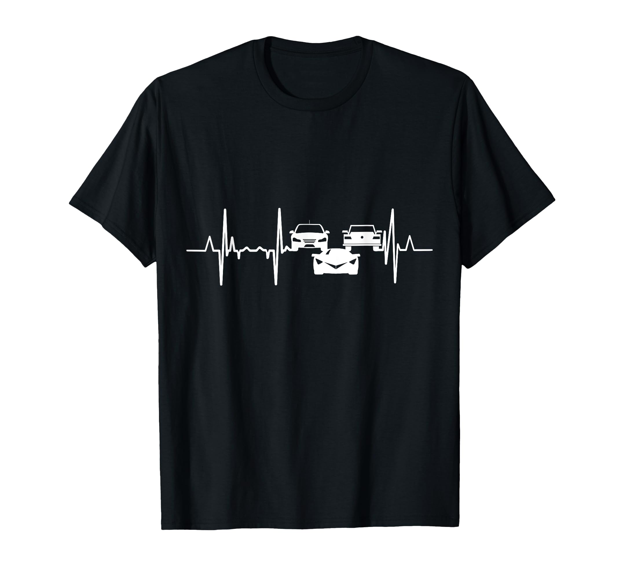

Sports Car Heartbeat Car Lover Electrocardiogram T-Shirt чёрный