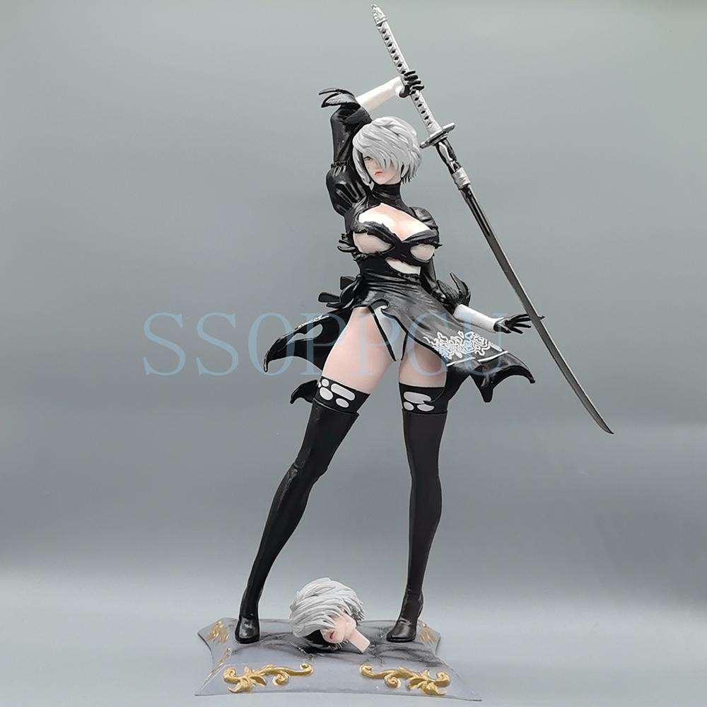 

Popular NieR: Automata Figure Yorha No. 2 Type B 2B 33cm Animation Girl POLYVINYL CHLORIDE Action Figure Plaything GK Game Statue Adult Collector (As shown-14392)-