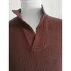 Men's V Neck Knit Pullover Sweater, Solid Color Long Sleeve Top, Fall Winter Loose Versatile Knitwear