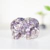 Natural Gemstone Crystal Decor Elephant Resin Art Home Gift For Special Occasions
